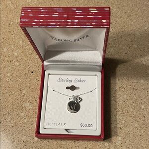 Kohl's Sterling Silver Initial J Necklace with Heart Charm - Silver